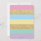 Rainbow Unicorn Anniversaire Invitation 1er Annive (Dos)