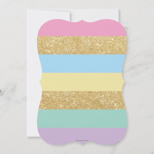 Rainbow Unicorn Anniversaire Invitation 1er Annive (Dos)