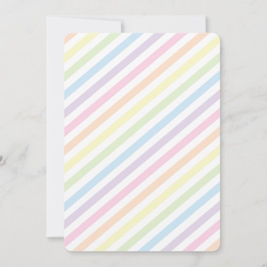 Rainbow Unicorn Anniversaire Invitation Twinkle St (Dos)