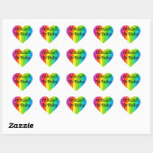 Rainbow Unicorn Anniversaire Party Coeur Sticker (Feuille)