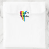 Rainbow Unicorn Anniversaire Party Coeur Sticker (Sac)