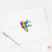 Rainbow Unicorn Anniversaire Party Coeur Sticker (Enveloppe)
