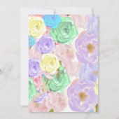 Rainbow Unicorn anniversaire PREMIÈRE Invitation f (Dos)