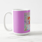 Rainbow Unicorn Aquarelle Enfants Nom Mug (Gauche)