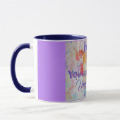 Rainbow Unicorn Aquarelle Enfants Nom Mug (Gauche)