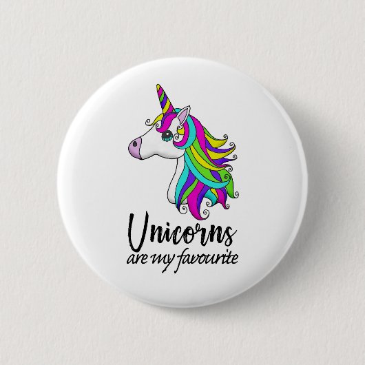 Rainbow Unicorn Badge Ronde Button 5,7 Cm (Voorkant)