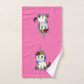 Rainbow Unicorn Badkamer Handdoek Set (Handdoek)