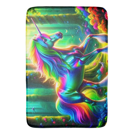 Rainbow Unicorn Badmat (Voorkant Verticaal)