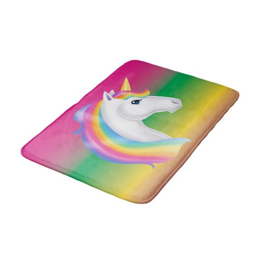 Rainbow Unicorn Bath Mat (Gekanteld)
