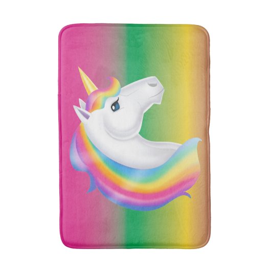 Rainbow Unicorn Bath Mat (Voorkant Verticaal)