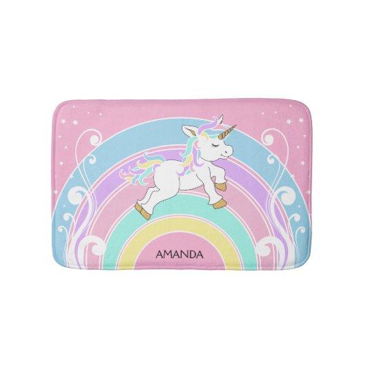Rainbow Unicorn Bath Mat (Voorkant)