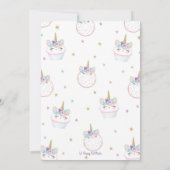 Rainbow Unicorn Birthday Cake Invitation Cupcake (Dos)