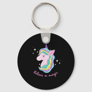 Rainbow Unicorn Birthday Party Baby Sleutelhanger
