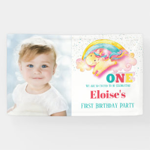 Rainbow Unicorn Birthday Party Photo Girl Spandoek