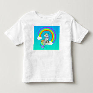 Rainbow Unicorn Blue Skies Cute for Tots! Kinder Shirts