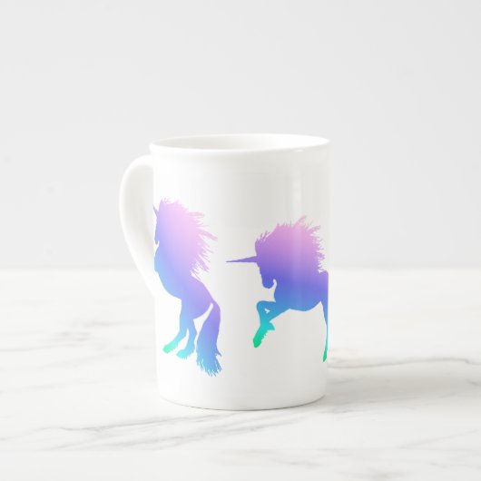 Rainbow Unicorn Bone China Mok (Voorkant links)