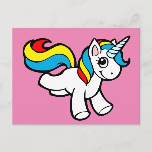 Rainbow unicorn briefkaart (Voorkant)