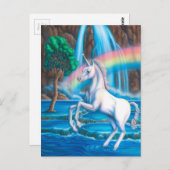 Rainbow Unicorn Briefkaart (Voorkant / Achterkant)