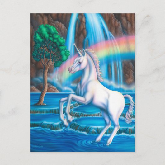 Rainbow Unicorn Briefkaart (Voorkant)