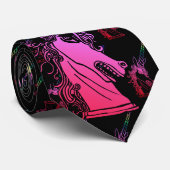 Rainbow Unicorn Cameo Emblem Stropdas (Opgerold)