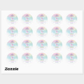 Rainbow Unicorn Carousel 1st Birthday Gold Glitter Ronde Sticker (Vel)
