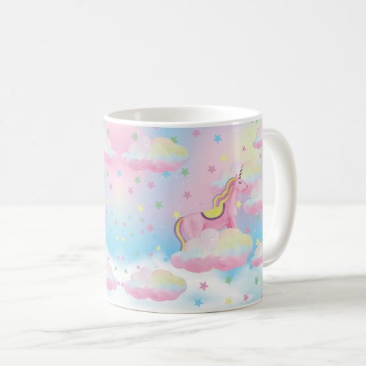 Rainbow Unicorn Cloud Mug (Devant droit)