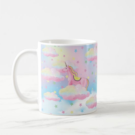 Rainbow Unicorn Cloud Mug (Gauche)