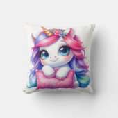 Rainbow Unicorn Coussin d'accrochage (Recto)