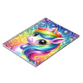 Rainbow unicorn cute fun notebook notitieboek (Linkerzijde)
