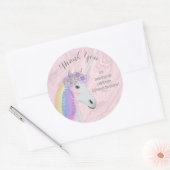 Rainbow Unicorn Dank u Stickers (Envelop)