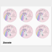 Rainbow Unicorn Dank u Stickers (Vel)