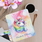 Rainbow Unicorn Design met aangepaste naam Muismat