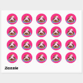 Rainbow Unicorn Donut Ronde Sticker (Vel)