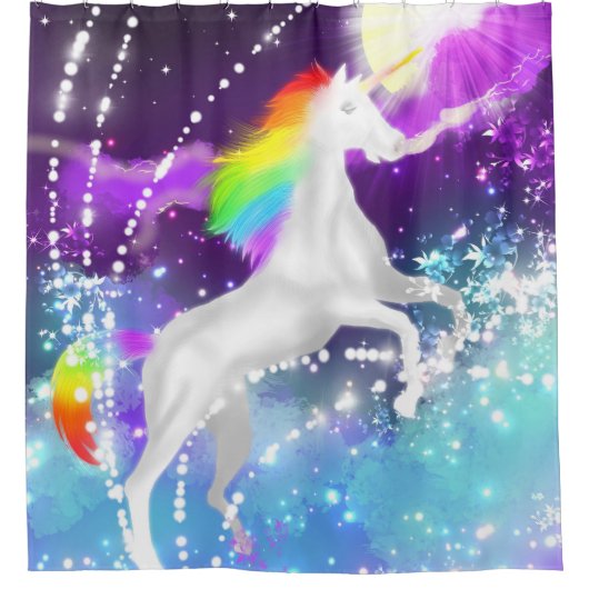 Rainbow Unicorn Douchegordijn (Voorkant)