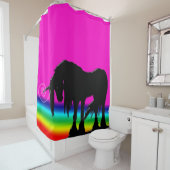 Rainbow Unicorn Douchegordijn (In situ)