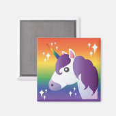 Rainbow Unicorn Éparkle Emoji Magnet (Recto/Verso)