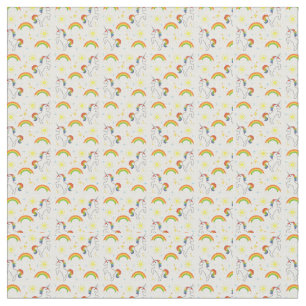 Rainbow Unicorn Fabric Stof
