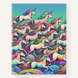 Rainbow Unicorn Fantasy Art Notitieboek