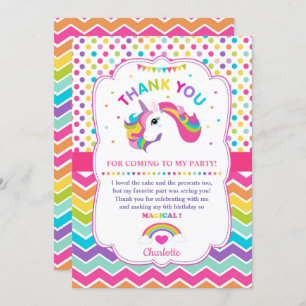 Rainbow Unicorn fête d'anniversaire Carte de remer