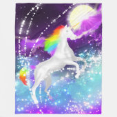 Rainbow Unicorn Fleece Deken (Voorkant)