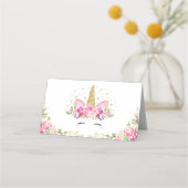 Rainbow Unicorn Food Tent Label Verjaardagsfeest (Achterkant)