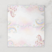 Rainbow Unicorn Food Tent Place Card (Buitenkant ongevouwen)