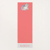 Rainbow Unicorn, gepersonaliseerd koraal en kleurr Yogamat (Achterkant)