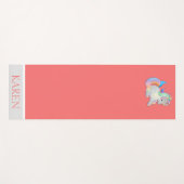 Rainbow Unicorn, gepersonaliseerd koraal en kleurr Yogamat (Voorkant (horizontaal))