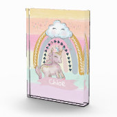 🦄 Rainbow Unicorn Girl Fotoblokken (Rechts)