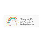 Rainbow Unicorn Girls Adres label (Voorkant)