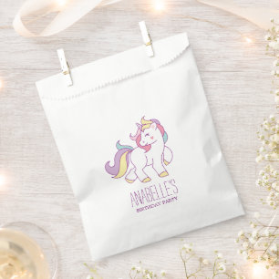 Rainbow Unicorn Girls Birthday Bedankzakje