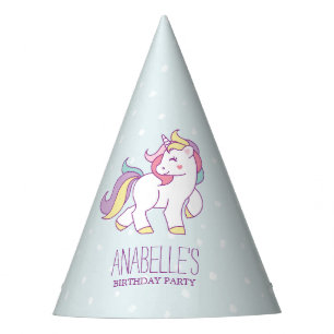 Rainbow Unicorn Girls Birthday Party Feesthoedjes
