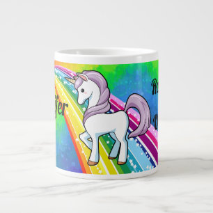 Rainbow Unicorn Girl's Cup Persoonlijke NAAM Mok