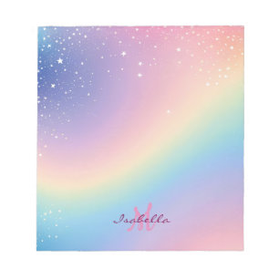 Rainbow Unicorn Glitter Notitieblok